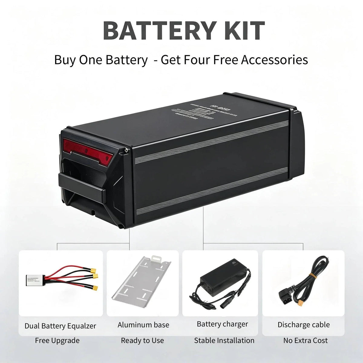 Batteria Ebike Aggiornata 52V 50Ah 21700 per Motore 1500W Bicicletta Elettrica