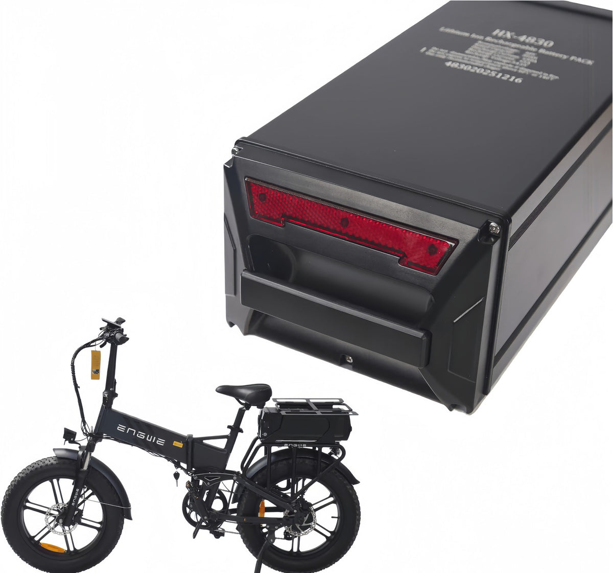 Batería Litio 48V 30Ah 1440Wh BMS 30A con Cargador para Bicicleta Eléctrica