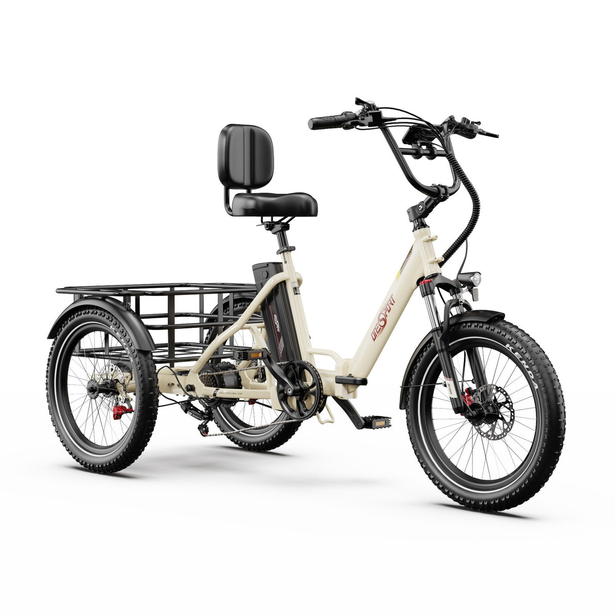Onesport OT30 Pro Triciclo Elettrico 500W 864Wh 90Km Shimano 7V Freno a Disco