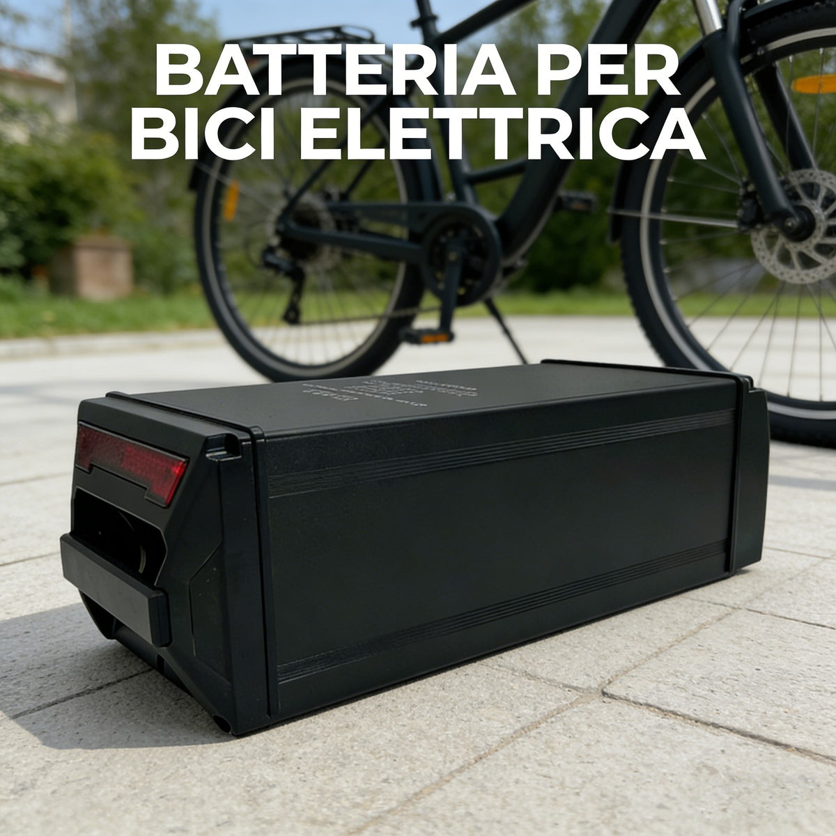 Batería Litio E-Bike 48V 50Ah Portaequipajes Trasero 2400Wh Alta Capacidad