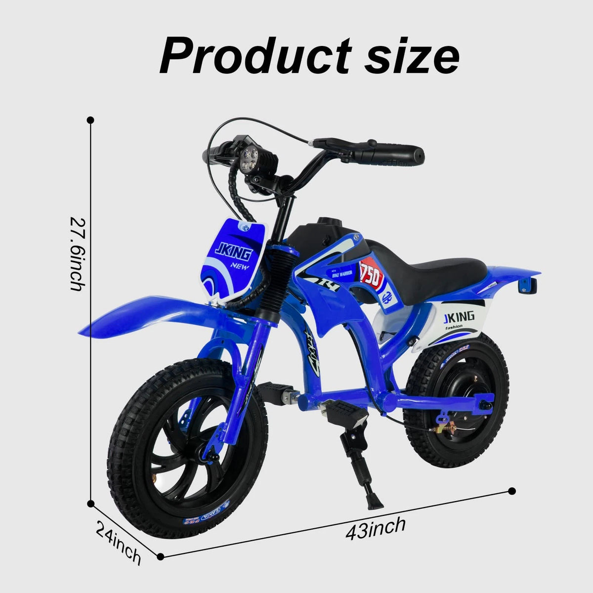 Moto Elettrica JKING Per Bambini 16km/h 3 Marce Doppio Freno A Disco