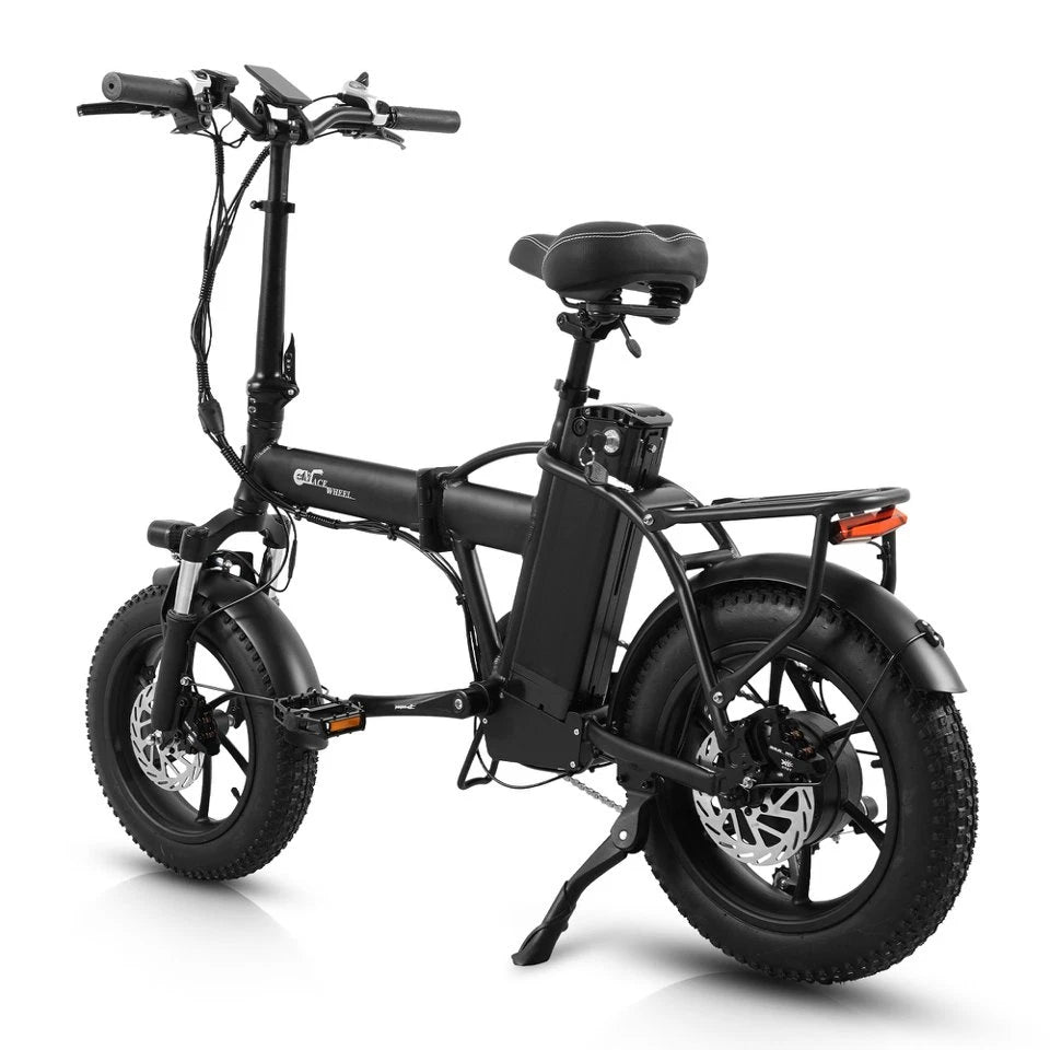 Bici Elettrica Pieghevole 26" Gomme Larghe Tutto Terreno 48V Batteria Estraibile