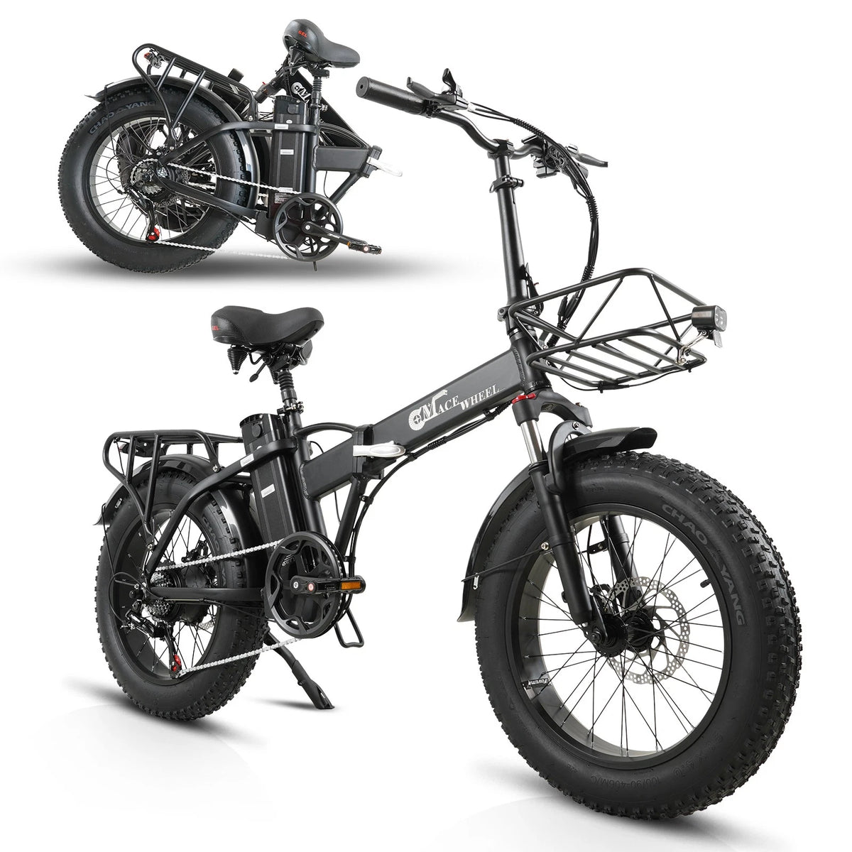Bici Elettrica Pieghevole Adulti Gomme Fat 20"×4.0 Batteria 48V 18Ah 25km/h