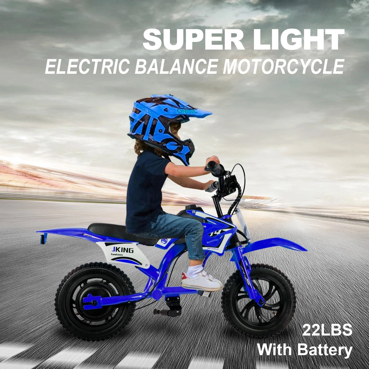 Moto Elettrica JKING Per Bambini 16km/h 3 Marce Doppio Freno A Disco