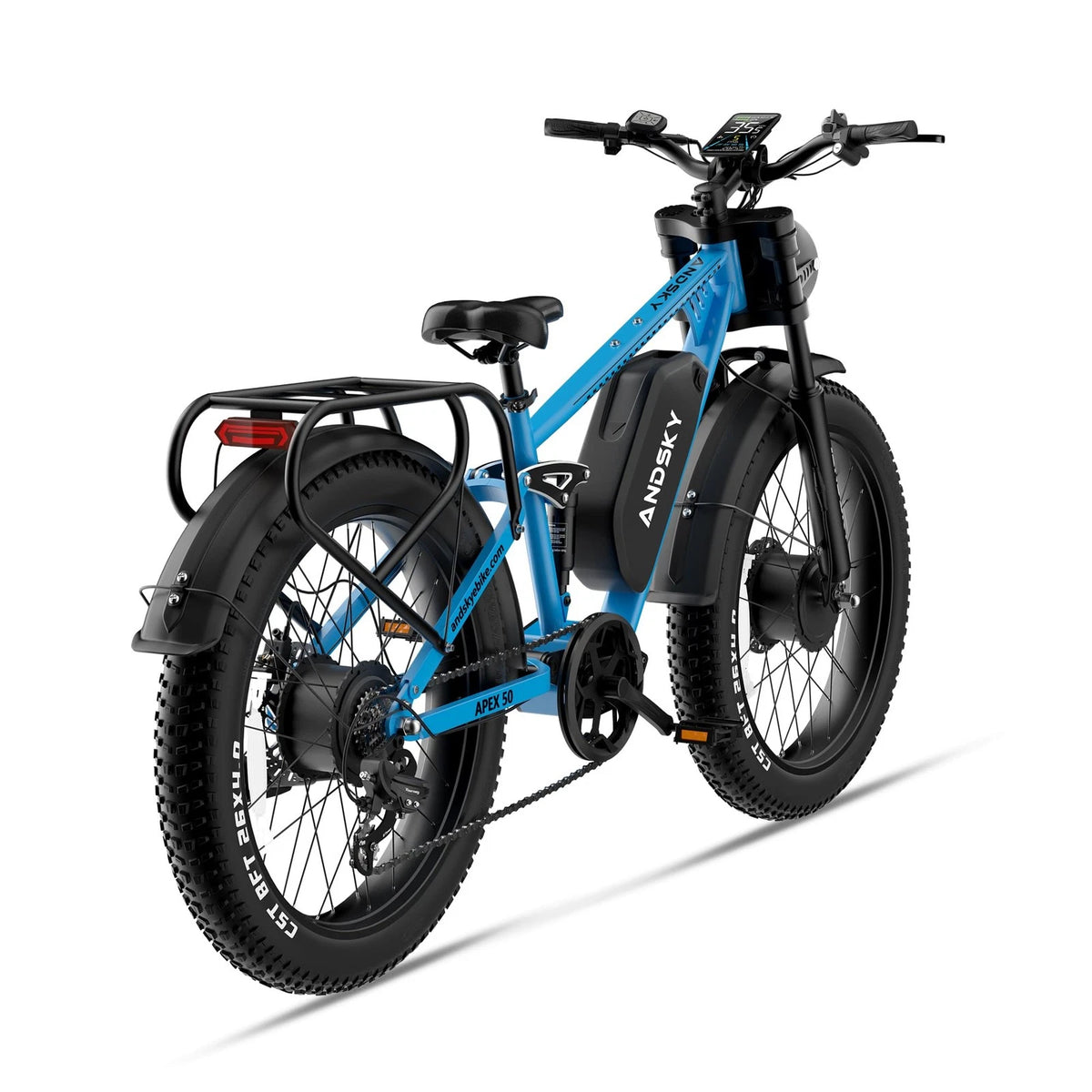3000W Peak Dual Motor Ebike for Adults 26" Fat Tire Full Suspension 100Miles