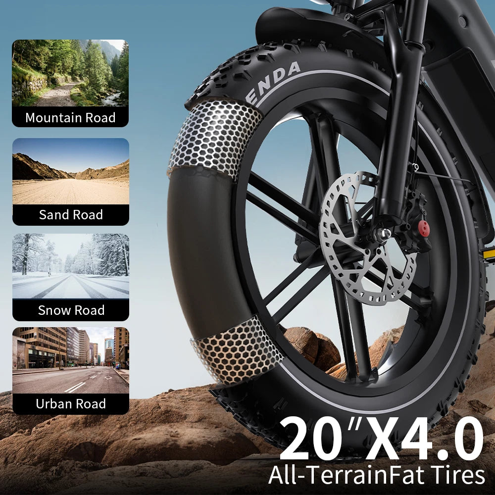 Onesport OT08Pro E-Bike 1728Wh Batteria Doppia 190km Full Suspension 7 Velocità