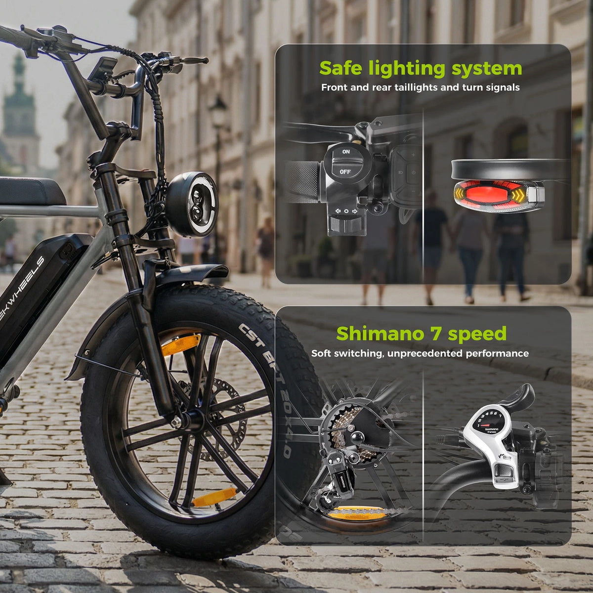 Bici Elettrica Fuoristrada 7 Velocità 25 Km/h Sospensione Completa 48v 720wh