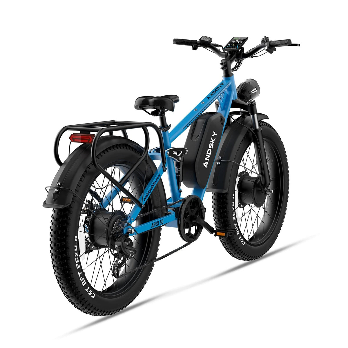 3000W Peak Dual Motor Ebike for Adults 26" Fat Tire Full Suspension 100Miles