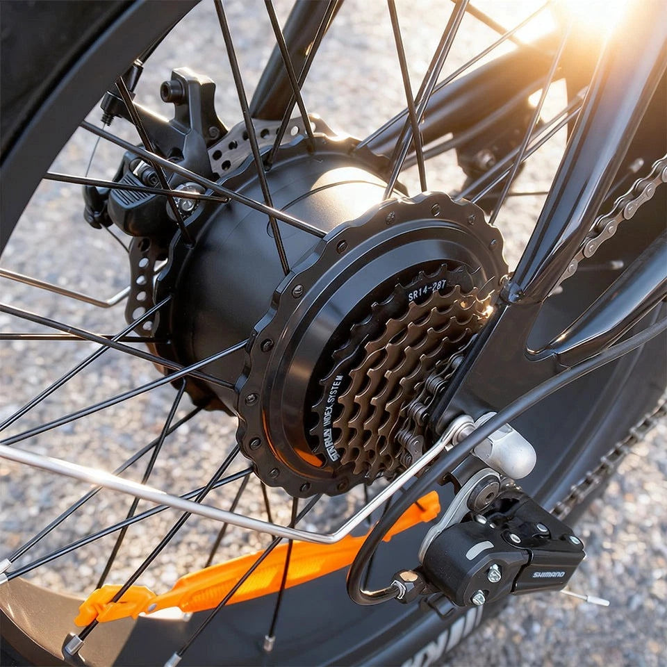 Bici Elettrica Fuoristrada 7 Velocità 25 Km/h Sospensione Completa 48v 720wh