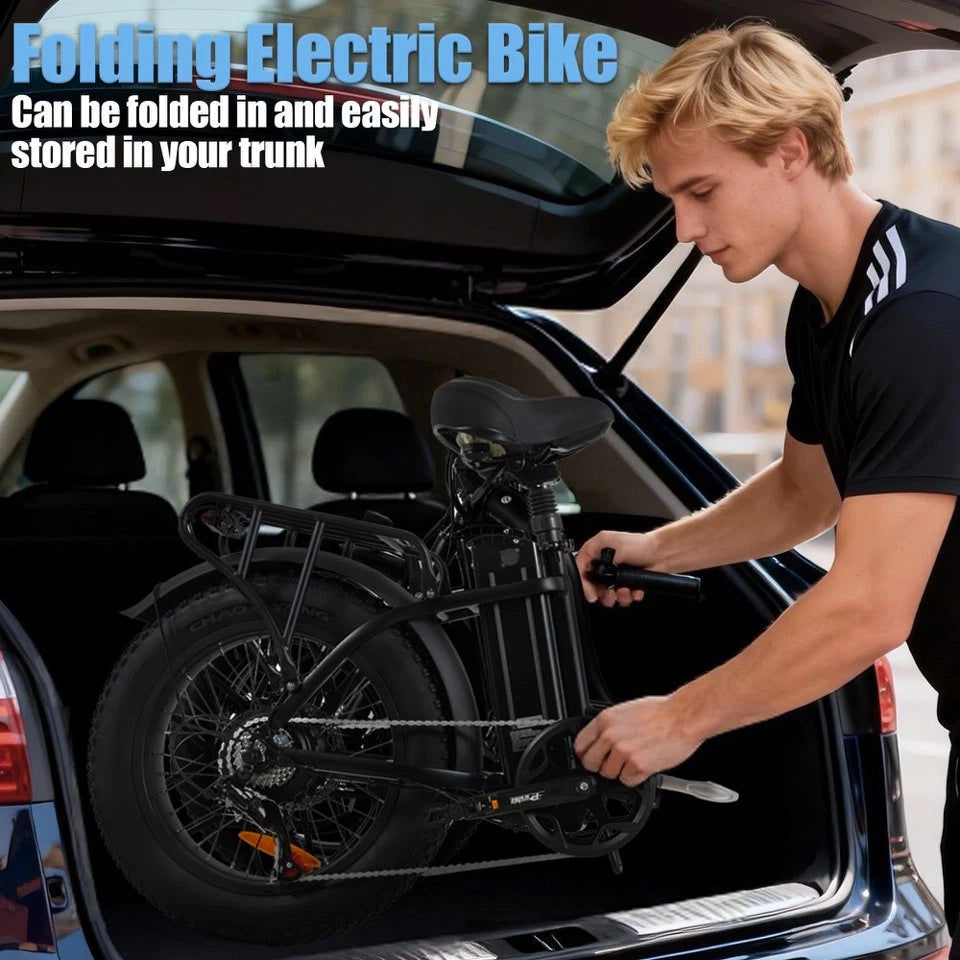 E-bike Pieghevole 20×4 Gomme Grasse Batteria 864Wh Rimovibile Autonomia 55km