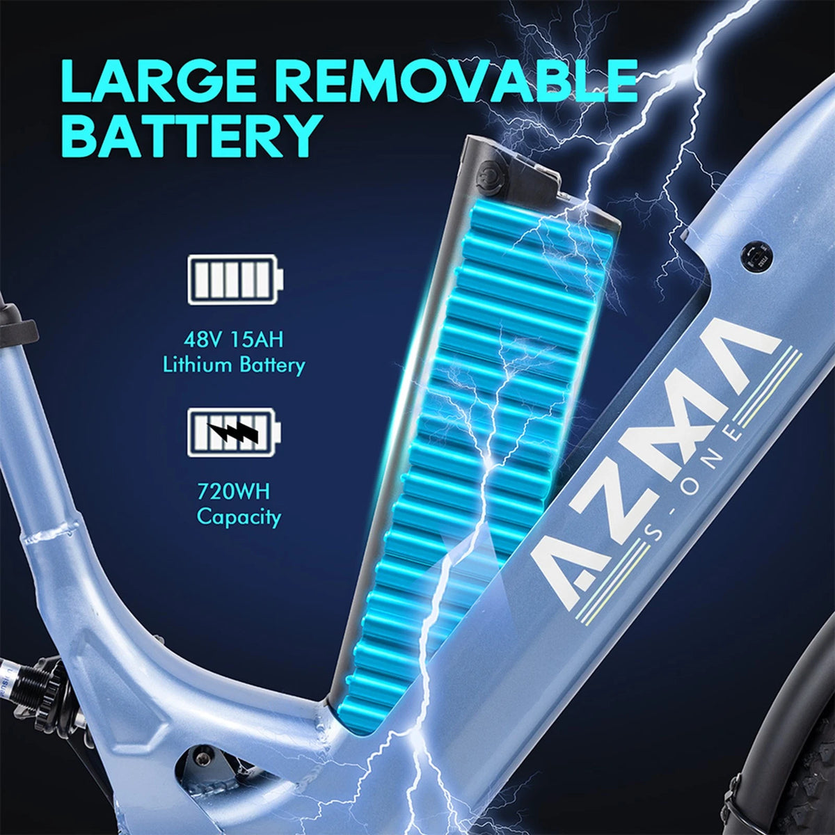 Bici Elettrica 27,5" Bici Elettrica 48v 720Wh Con Telaio A Passaggio Basso