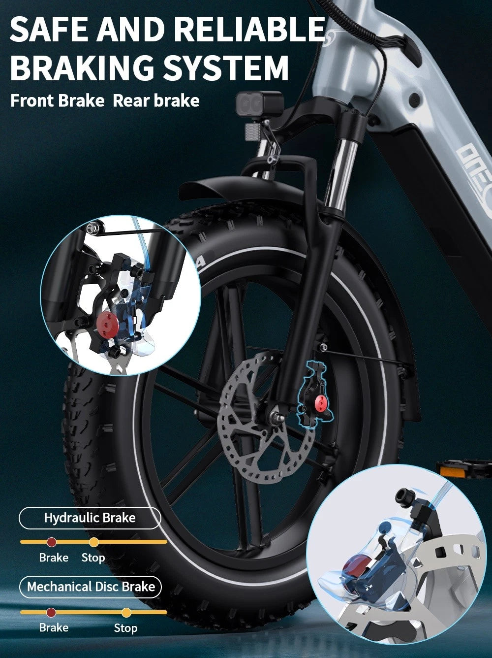 ONESPORT OT08 Bicicletta Elettrica 20" 864Wh 7Vel Autonomia 90km City Pendolare