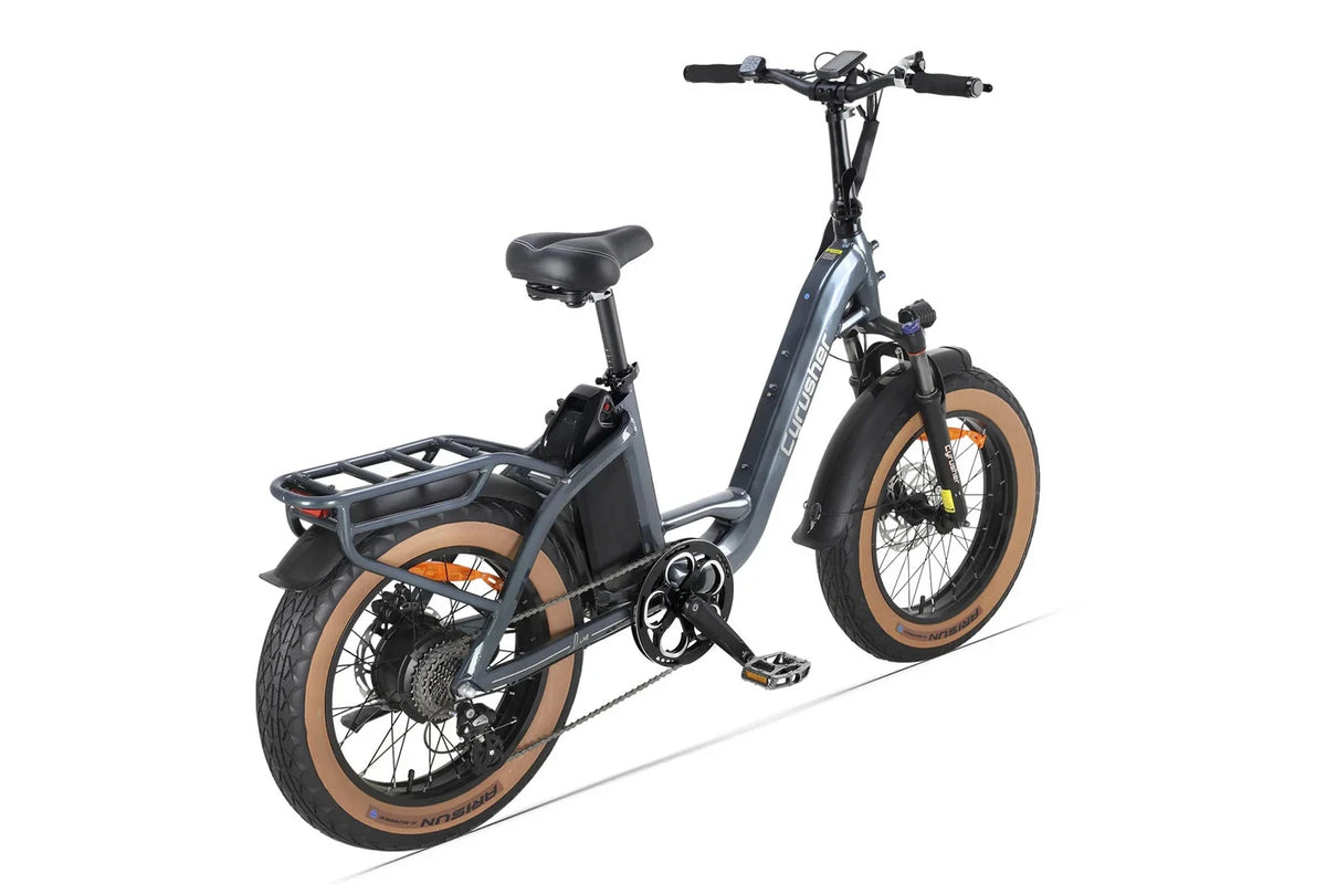 Bici Elettrica 48V 18Ah Luxe Telaio Passante Ruote Grasse 20" Per Città