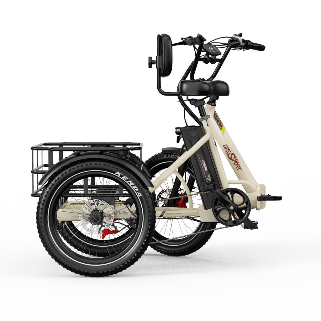 Onesport OT30 Pro Triciclo Elettrico 500W 864Wh 90Km Shimano 7V Freno a Disco