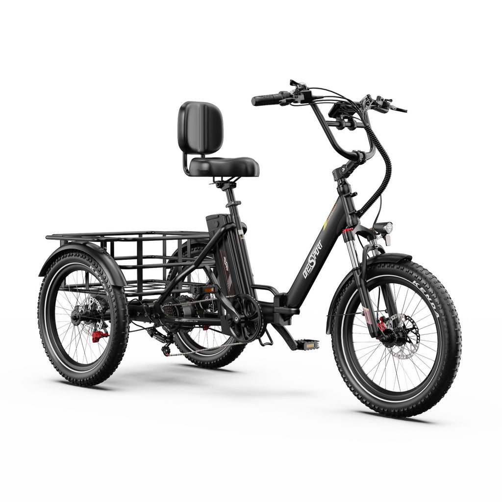 Onesport OT30 Pro Triciclo Elettrico 500W 864Wh 90Km Shimano 7V Freno a Disco