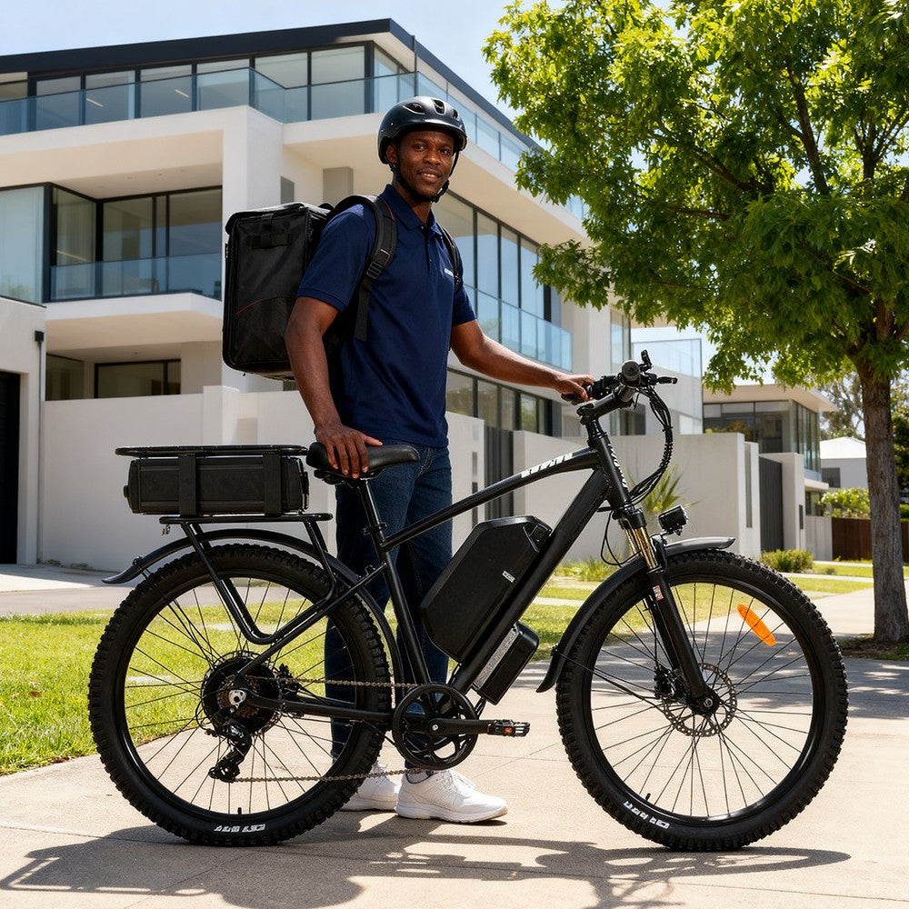Batería Litio E-Bike 48V 50Ah Portaequipajes Trasero 2400Wh Alta Capacidad