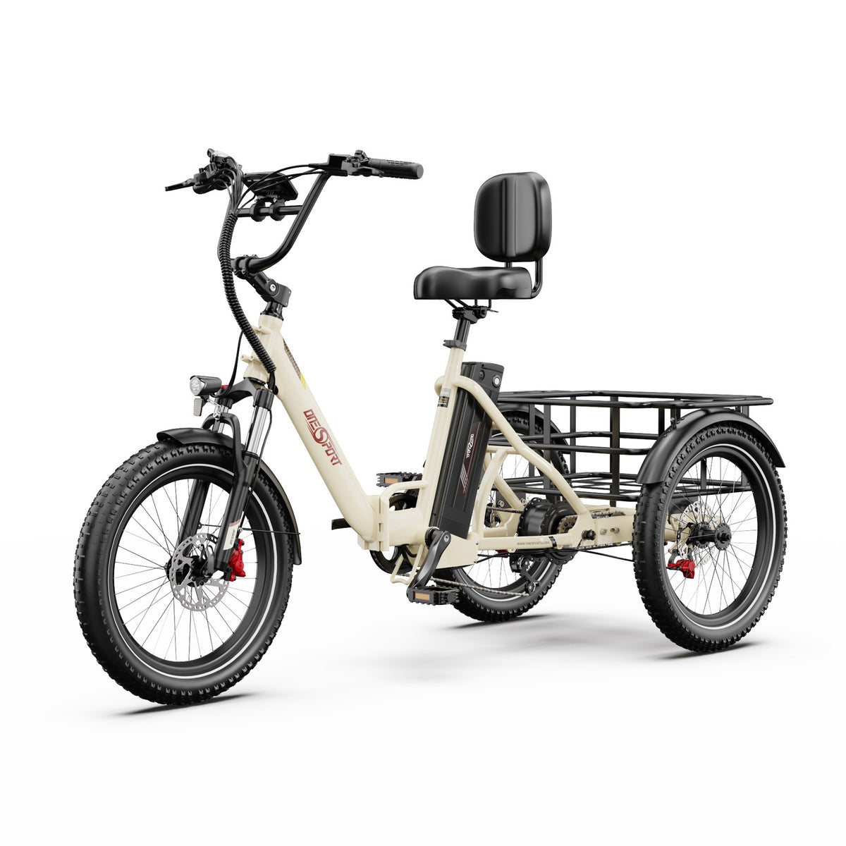 Onesport OT30 Pro Triciclo Elettrico 500W 864Wh 90Km Shimano 7V Freno a Disco