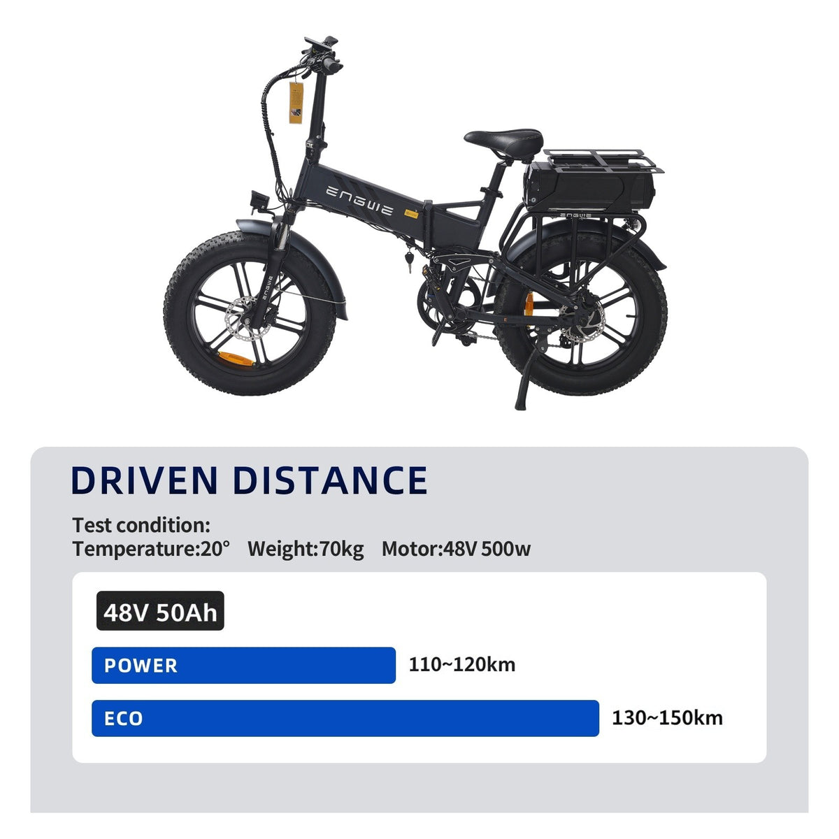 Batería Litio E-Bike 48V 50Ah Portaequipajes Trasero 2400Wh Alta Capacidad