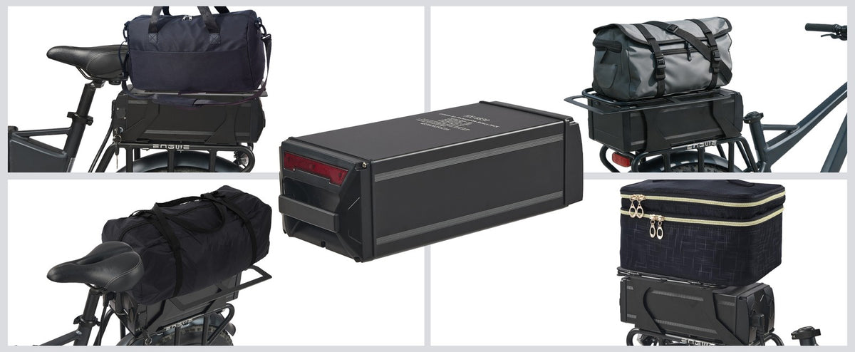 Batería Litio E-Bike 48V 50Ah Portaequipajes Trasero 2400Wh Alta Capacidad