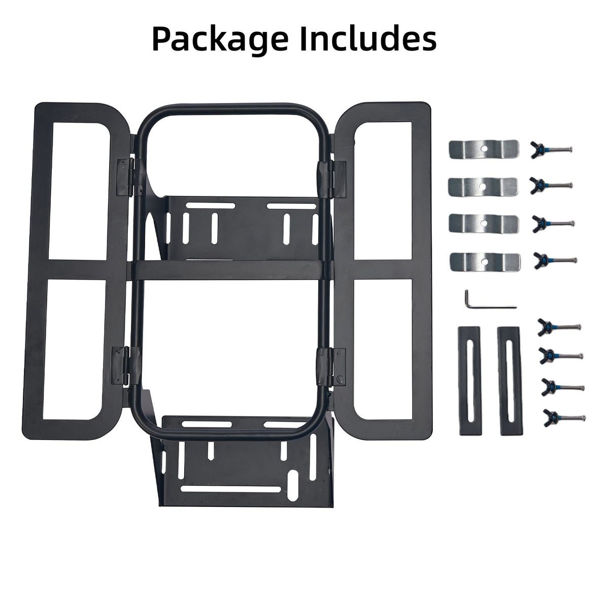 E-Bike Rear Rack Expandable Double Deck Battery Cargo Rack for Electri