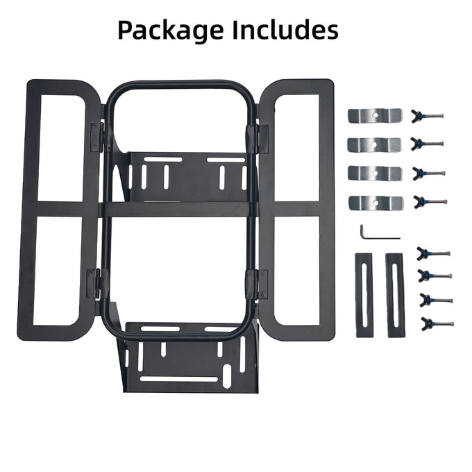 E-Bike Rear Rack Expandable Double Deck Battery Cargo Rack for Electric Bike