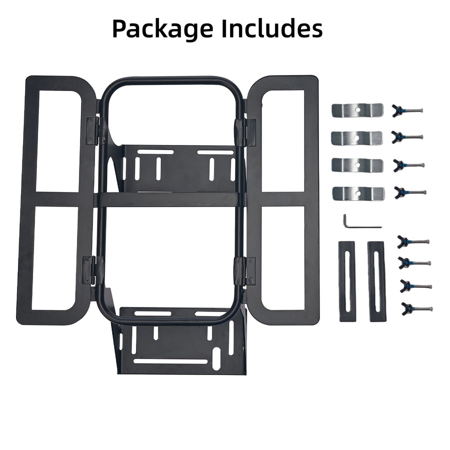 E-Bike Rear Rack Expandable Double Deck Battery Cargo Rack for Electric Bike