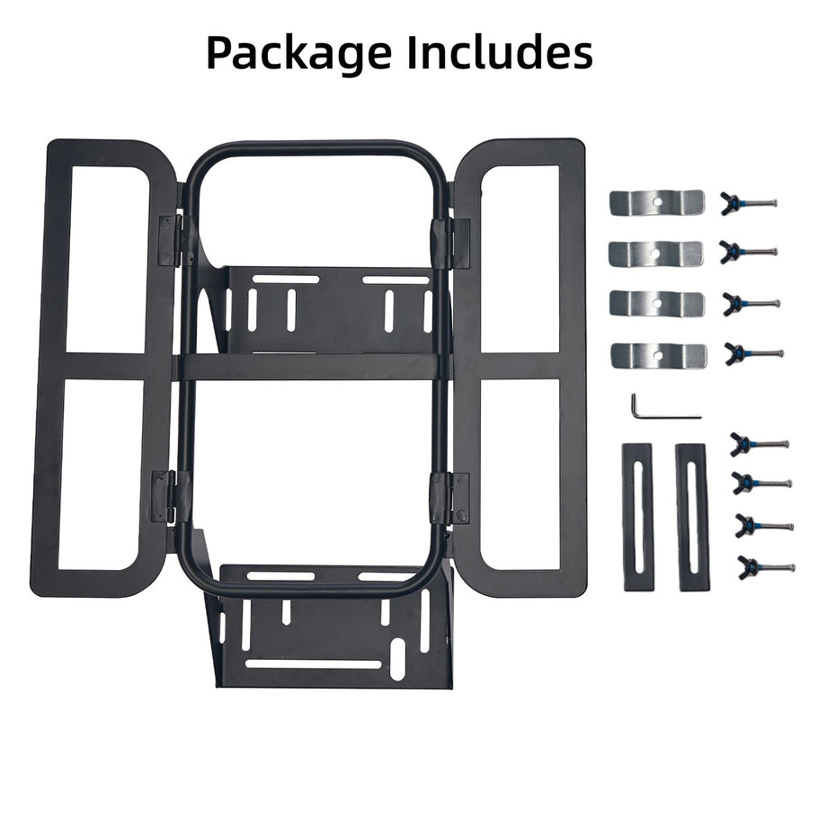 E-Bike Rear Rack Expandable Double Deck Battery Cargo Rack for Electric Bike