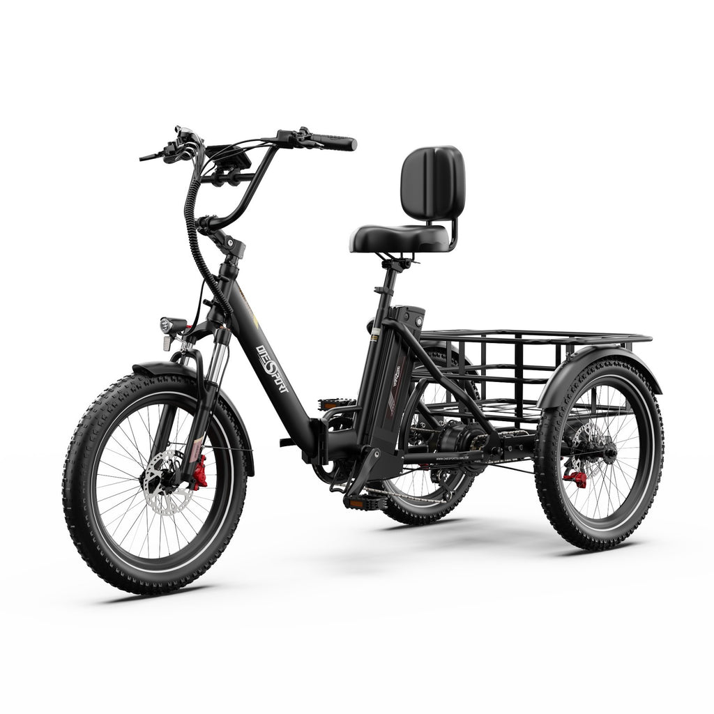 Onesport OT30 Pro Triciclo Elettrico 500W 864Wh 90Km Shimano 7V Freno a Disco