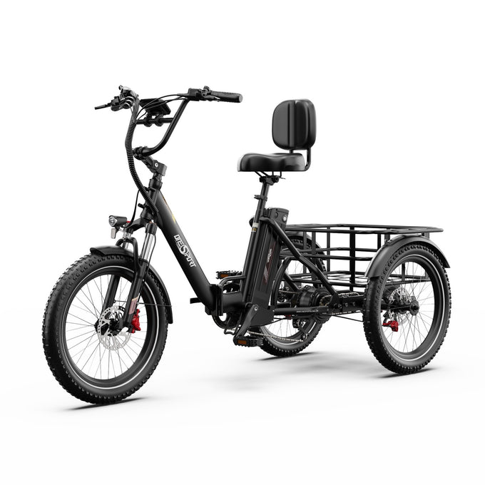 Onesport OT30 Pro Triciclo Elettrico 500W 864Wh 90Km Shimano 7V Freno a Disco