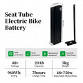 Batteria Litio 48v 20ah Poisson Argenté Per Bici Elettrica 750w Alta Durabilità