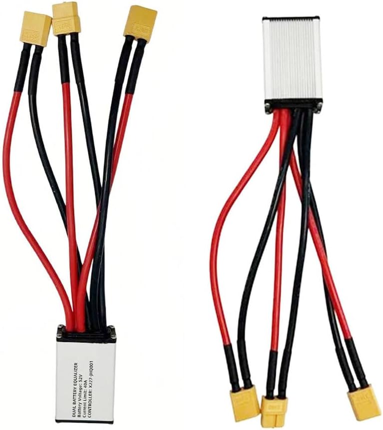 E‑Bike Dual‑Pack Balancer Parallel Cable, Discharge Converter Adapter, 20‑55V Range Extender for Two Power Packs Parallel Working