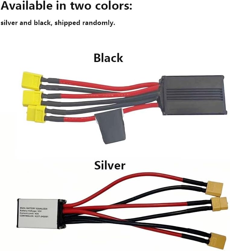 E‑Bike Dual‑Pack Balancer Parallel Cable, Discharge Converter Adapter, 20‑55V Range Extender for Two Power Packs Parallel Working