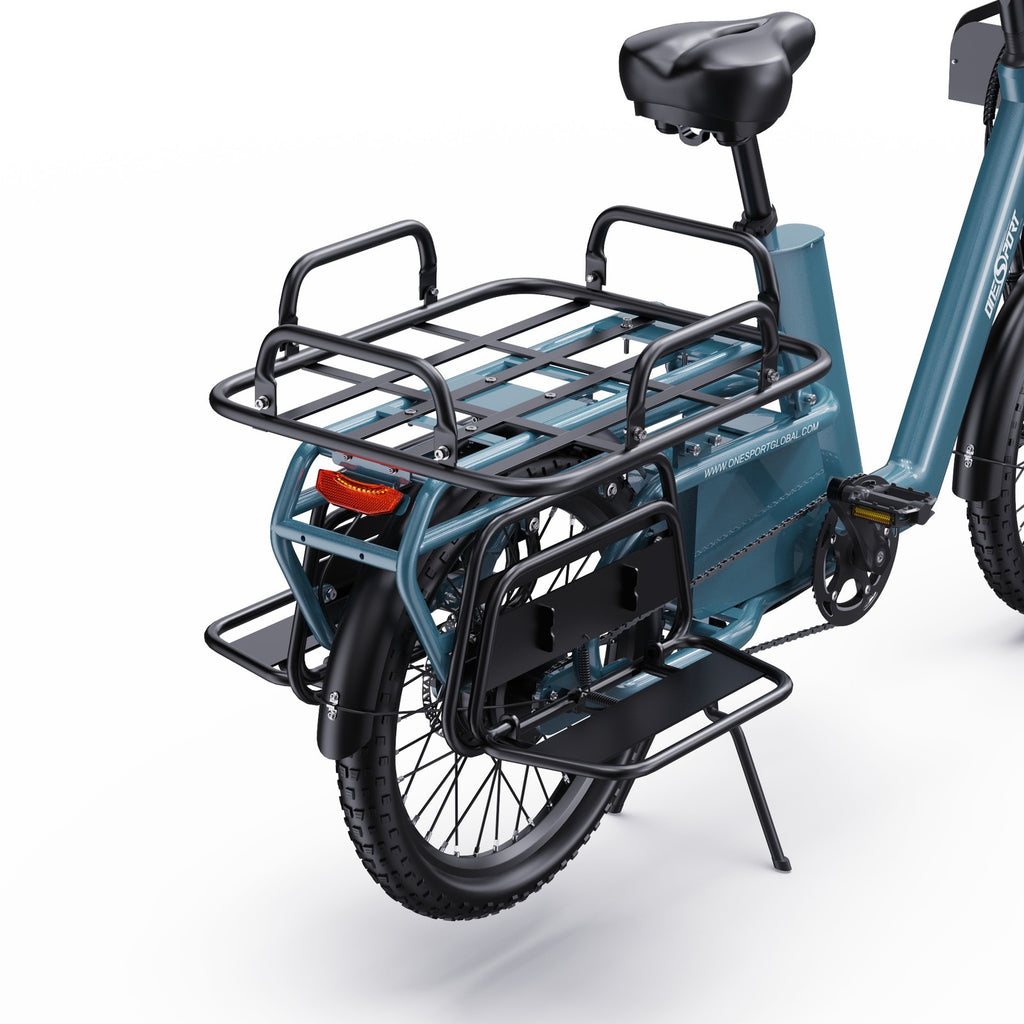 Bici elettrica cargo Fat Bike 20" 250W 25km/h 7 marce batteria estraibile 100km
