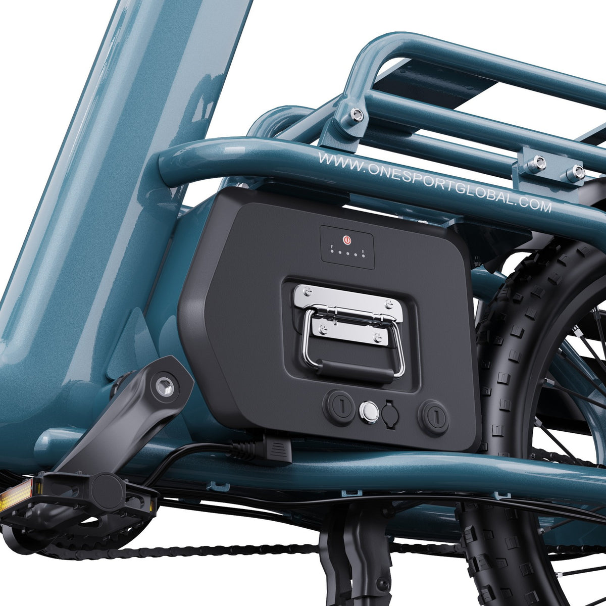 Bici elettrica cargo Fat Bike 20" 250W 25km/h 7 marce batteria estraibile 100km