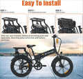 E-Bike Rear Rack Expandable Double Deck Battery Cargo Rack for Electric Bike