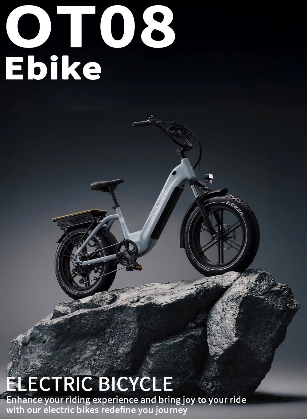 ONESPORT OT08 Bicicletta Elettrica 20" 864Wh 7Vel Autonomia 90km City Pendolare