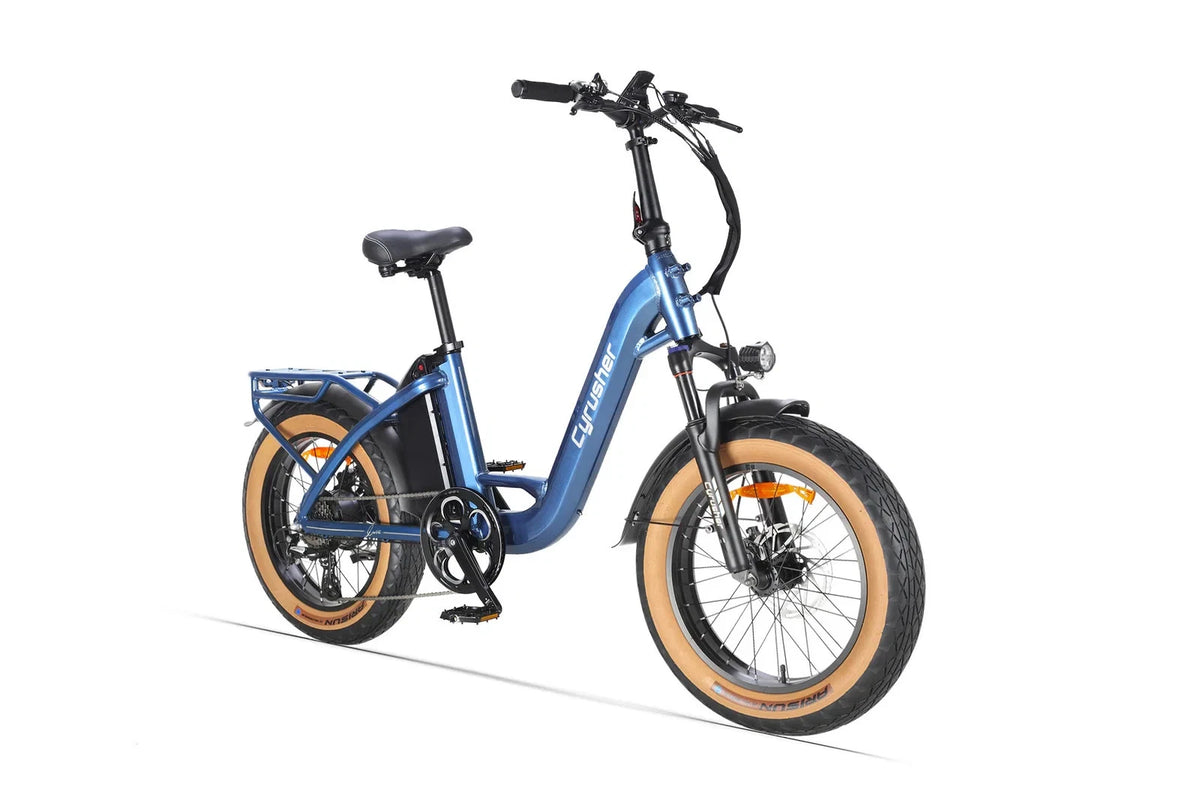 Bici Elettrica 48V 18Ah Luxe Telaio Passante Ruote Grasse 20" Per Città