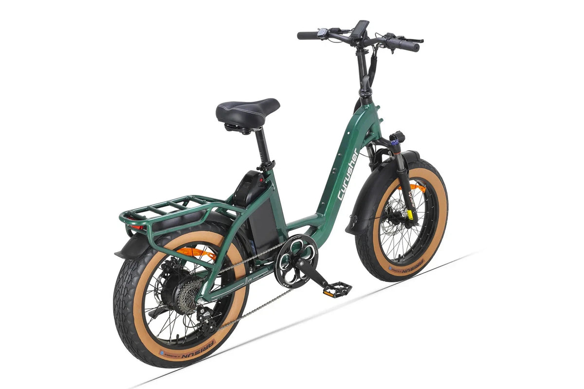 Bici Elettrica 48V 18Ah Luxe Telaio Passante Ruote Grasse 20" Per Città