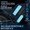 60v 2000w Peak Electric Mountain Bike Off-road Electric Bike 40mph E-bike Adults