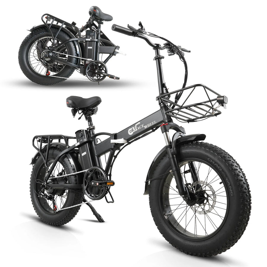 Bici Elettrica Pieghevole Adulti Gomme Fat 20"×4.0 Batteria 48V 18Ah 25km/h