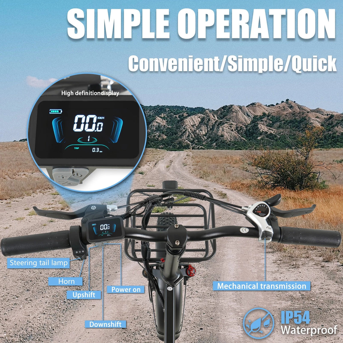 Bici Elettrica Pieghevole Adulti Gomme Fat 20"×4.0 Batteria 48V 18Ah 25km/h