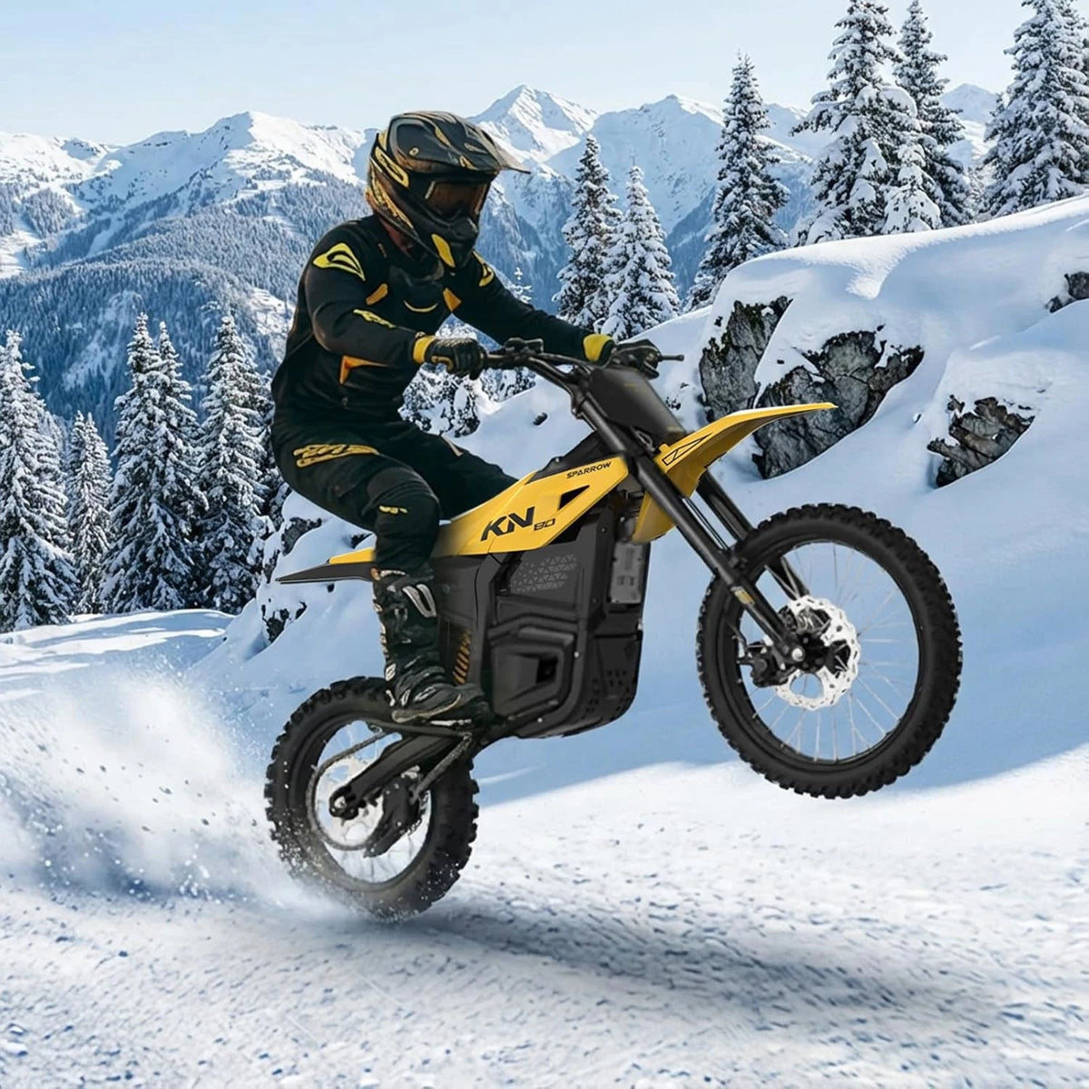 3000W Peak Electric Motorcycle 41MPH Youth Dirt Bike 48V 23Ah Battery E-bike