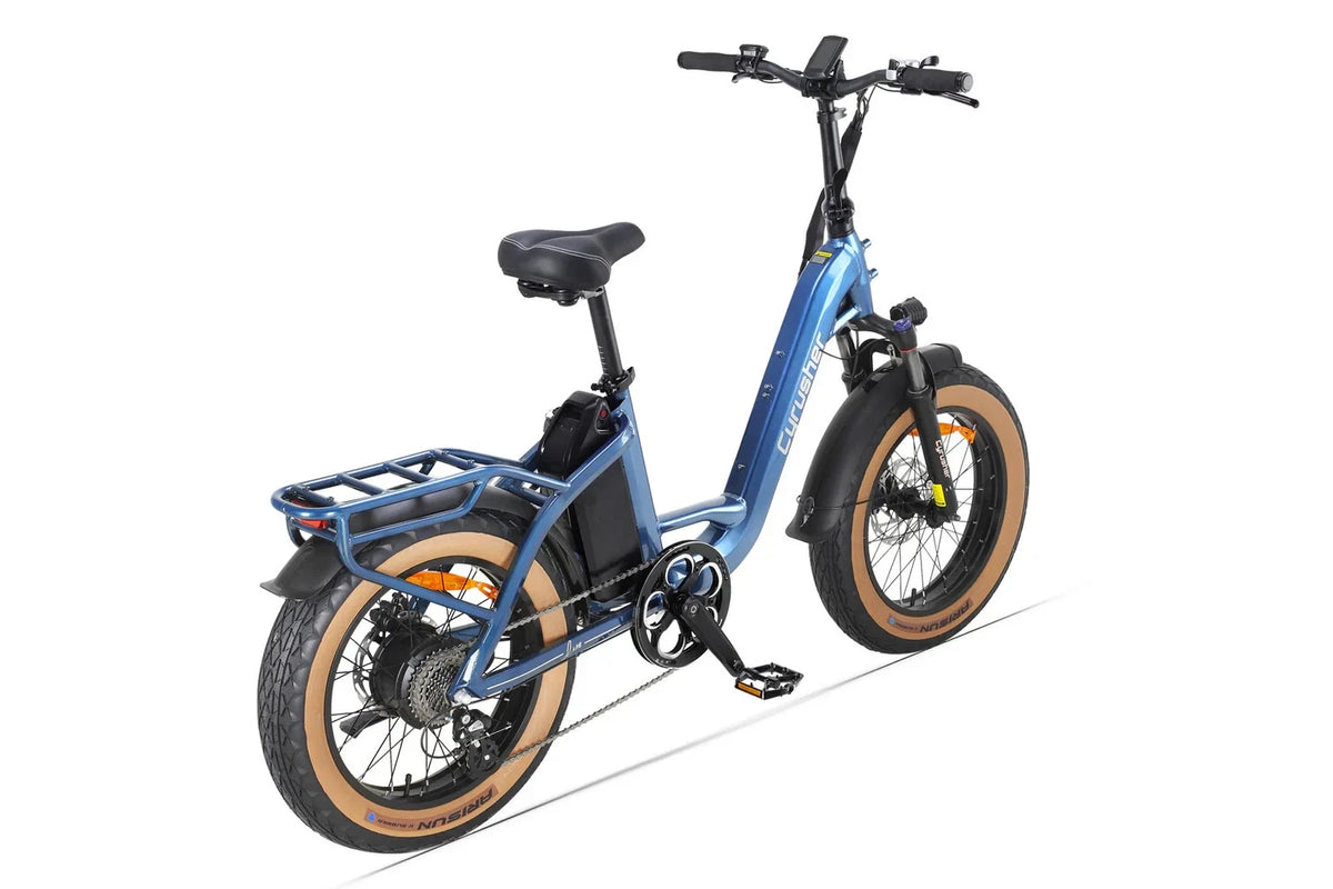 Bici Elettrica 48V 18Ah Luxe Telaio Passante Ruote Grasse 20" Per Città