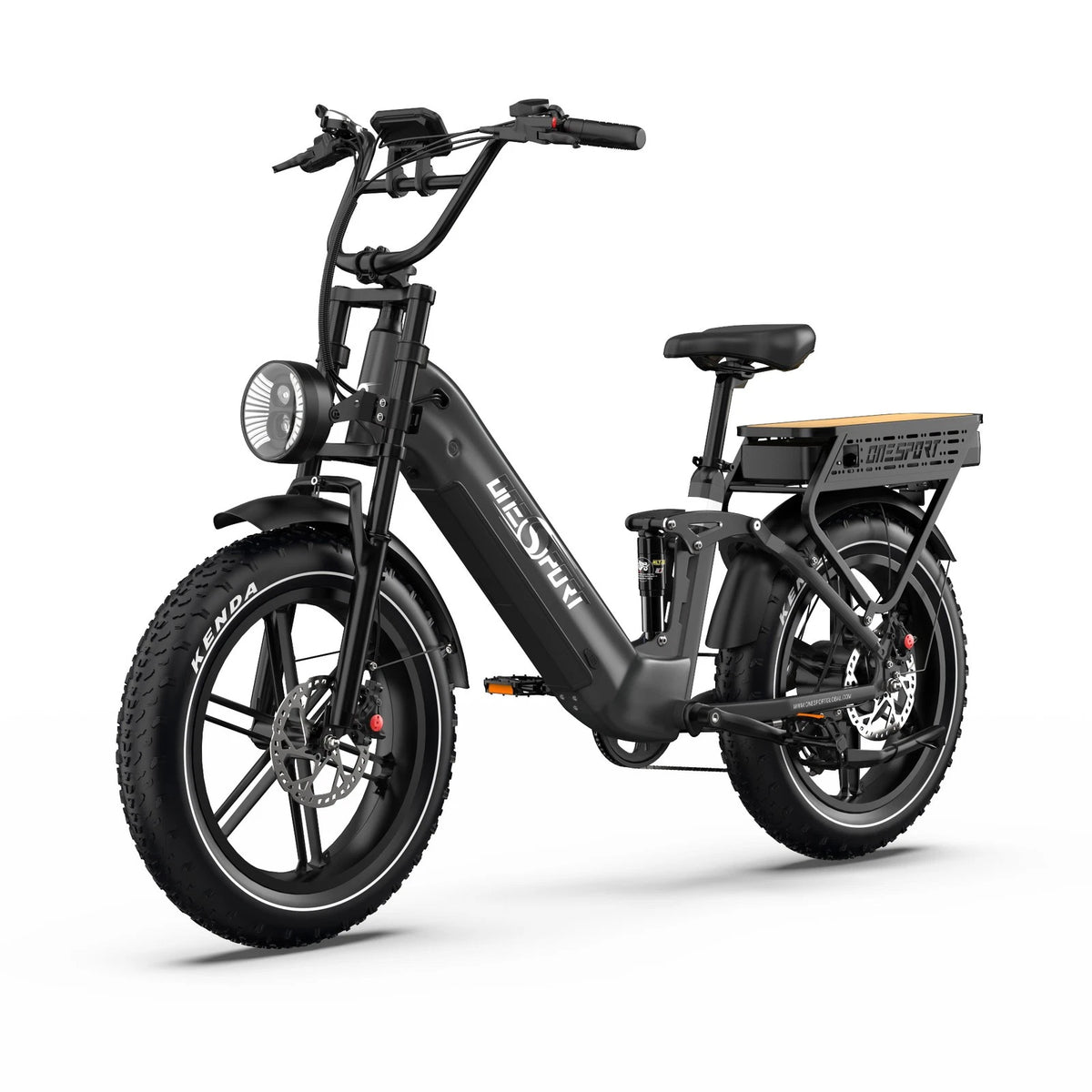 Onesport OT08Pro E-Bike 1728Wh Batteria Doppia 190km Full Suspension 7 Velocità