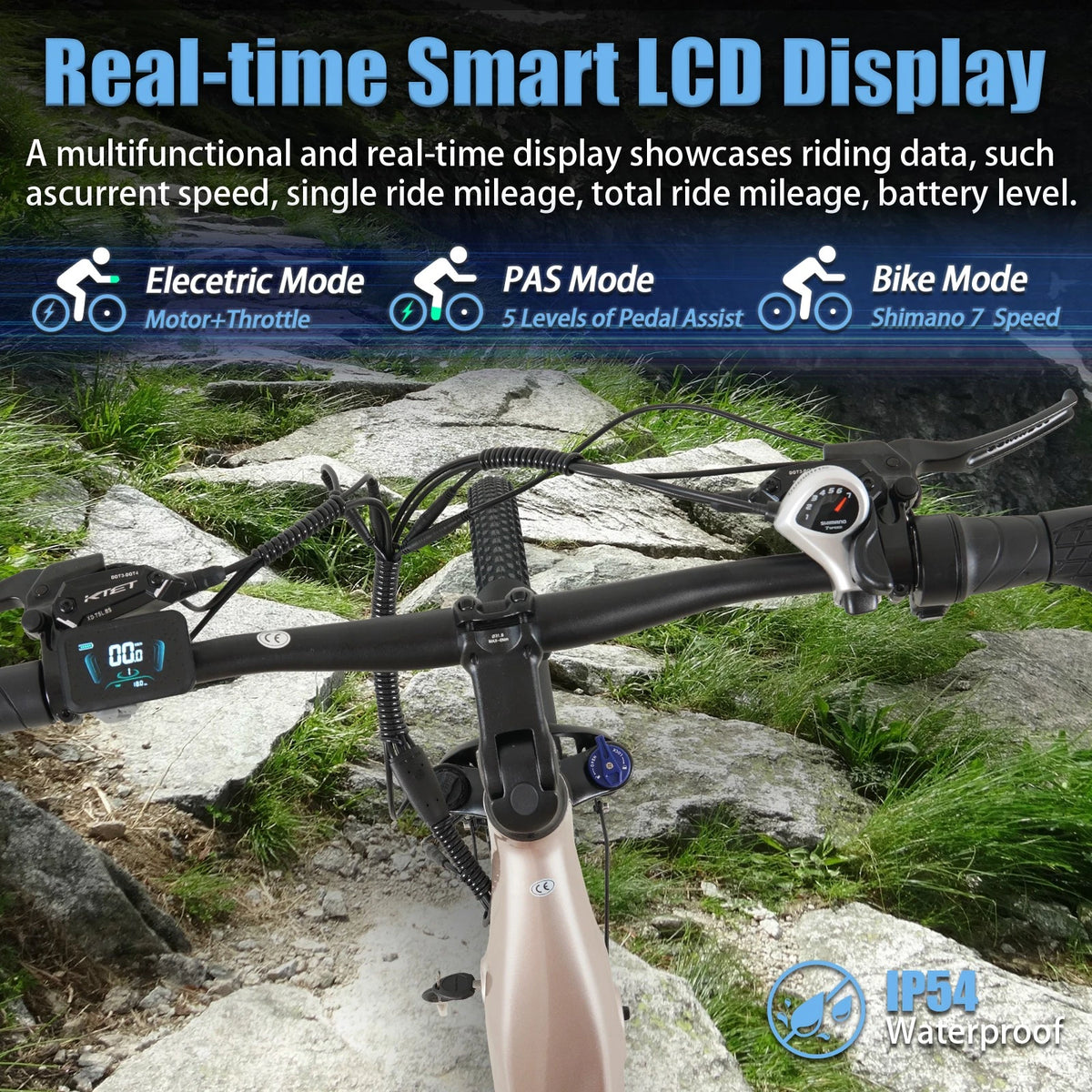 Bici Elettrica L26 Adulti 250W Batteria Rimovibile 840Wh 60km 26" 7 Velocità