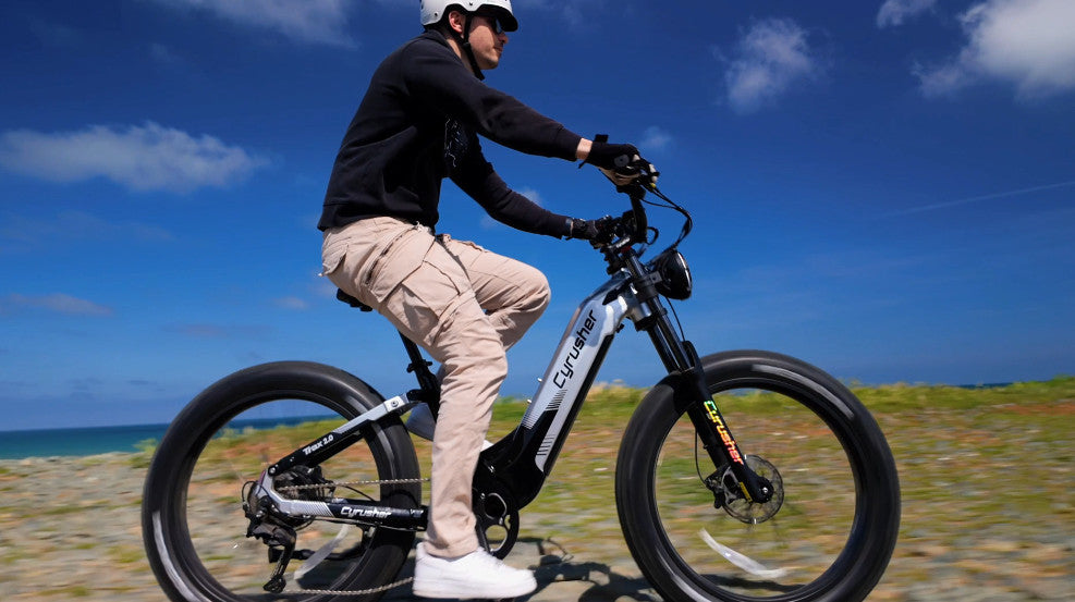 Cyrusher Trax2.0 Mountain All Terrain Air Shock 9-speed 750W 52V 20AH Ebike US