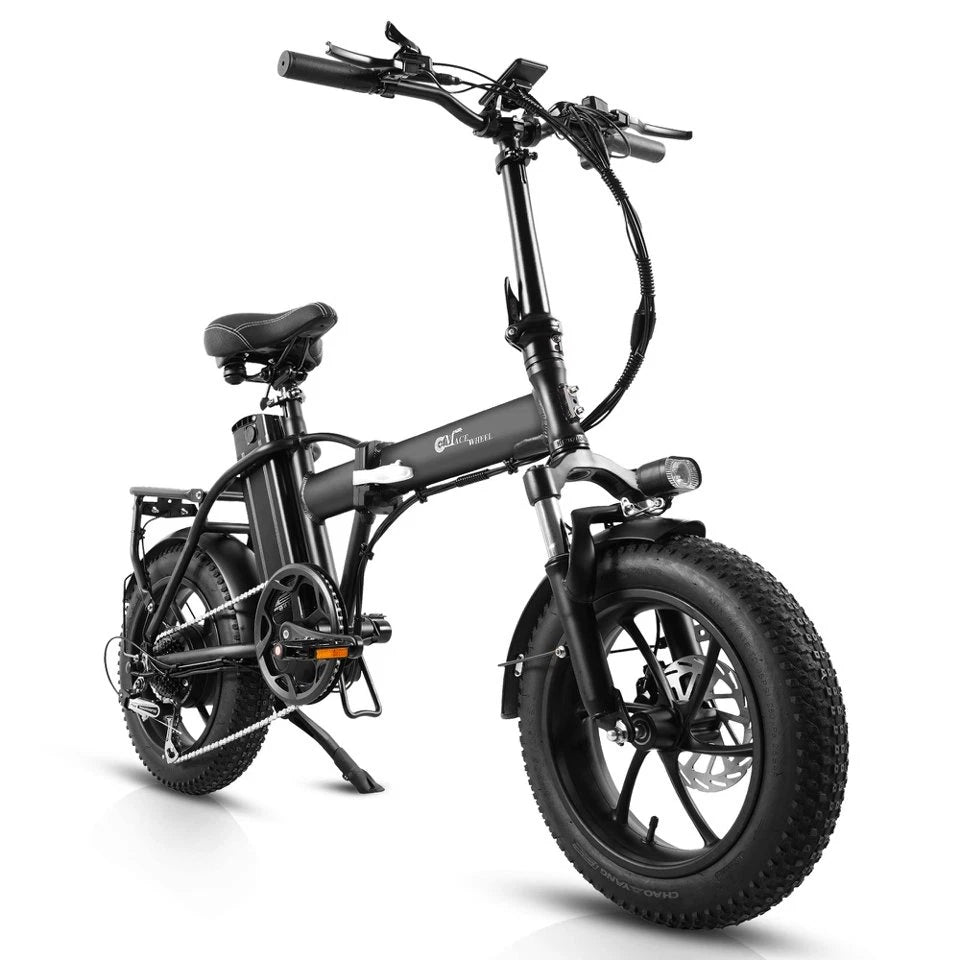 Bici Elettrica Pieghevole 26" Gomme Larghe Tutto Terreno 48V Batteria Estraibile