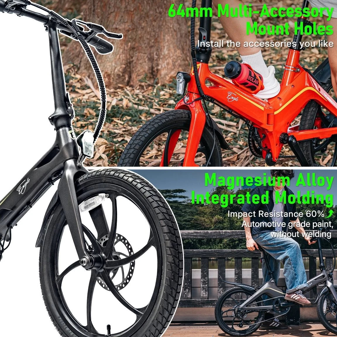 ONEBOT Bici Elettrica Pieghevole Portatile Per Adulti Pendolare Urbano