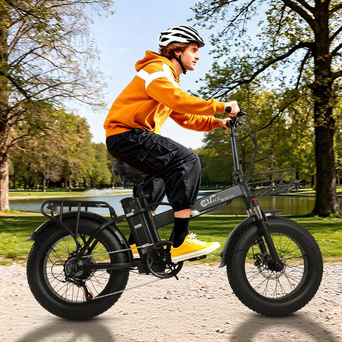 Bici Elettrica Pieghevole Adulti Gomme Fat 20"×4.0 Batteria 48V 18Ah 25km/h