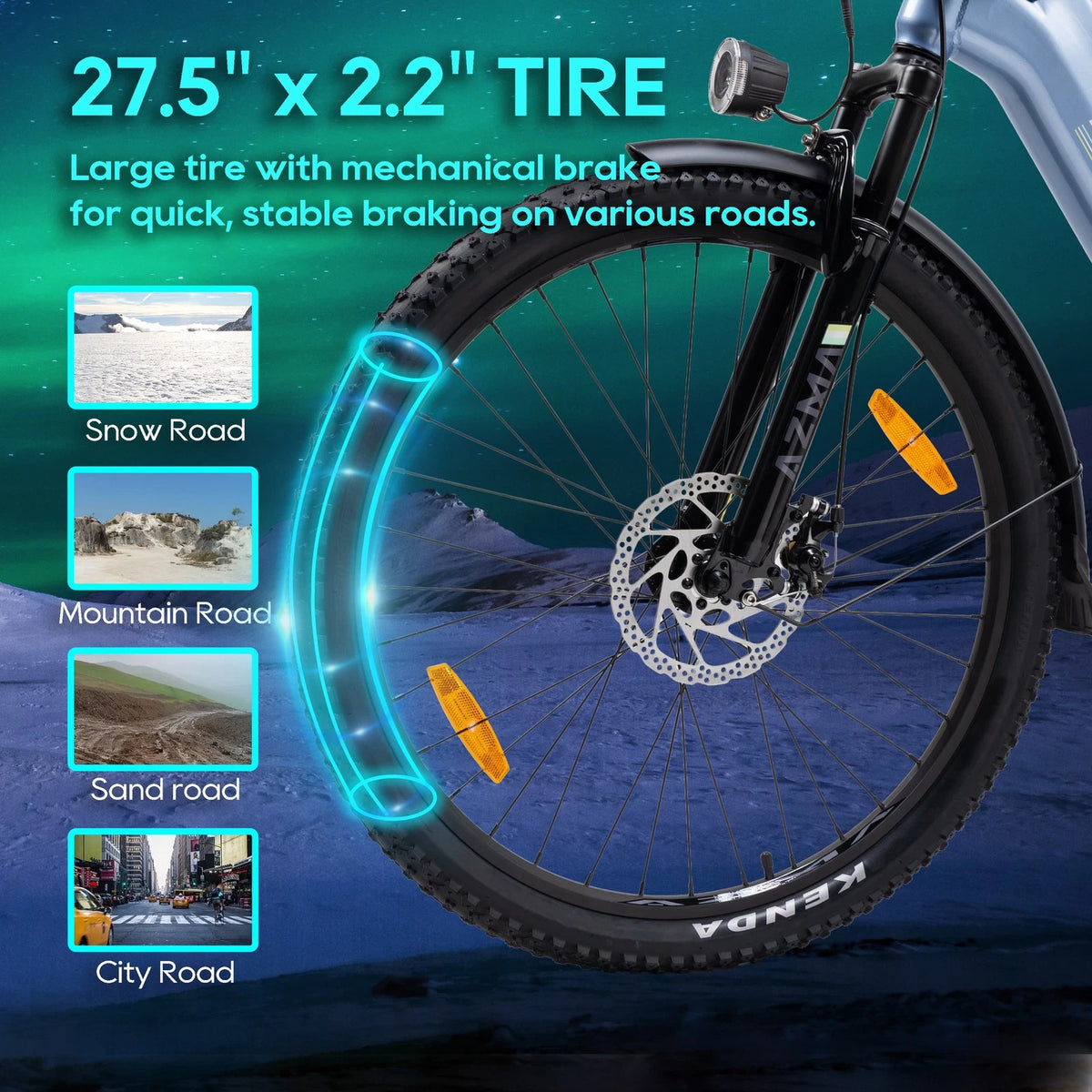 Bici Elettrica 27,5" Bici Elettrica 48v 720Wh Con Telaio A Passaggio Basso